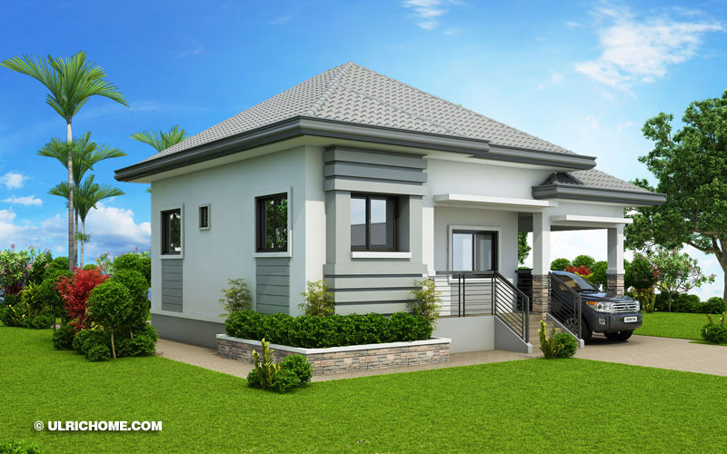 Modern Bungalow House Design With Three Bedrooms - Ulric Home