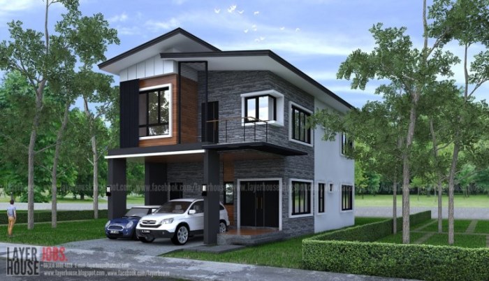 Elongated Two Storey House Design With Four Bedrooms Ulric Home